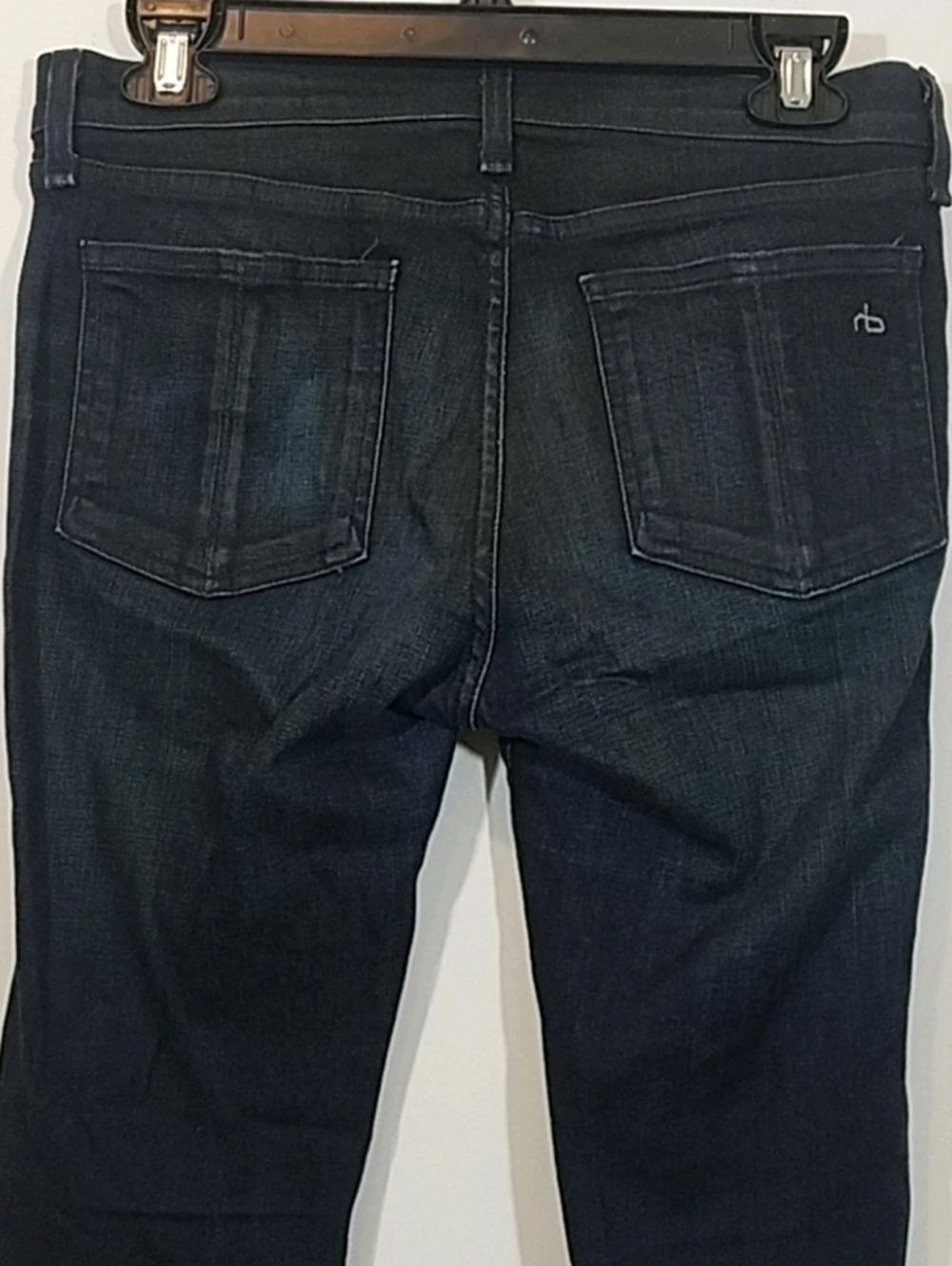Rag & Bone W1553K590 Wakefield Whiskered Dark Wash Denim Jeans - Picture 4 of 9